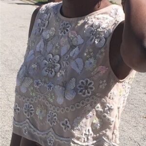 Needle and thread Embroidered Floral Sleeveless Top